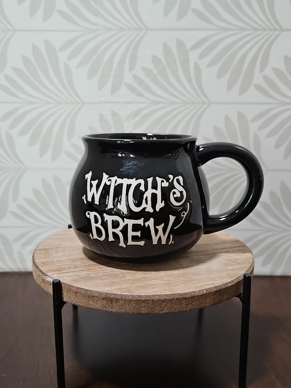 Crofton Witch's Brew Black Cauldron Mug 16oz Halloween